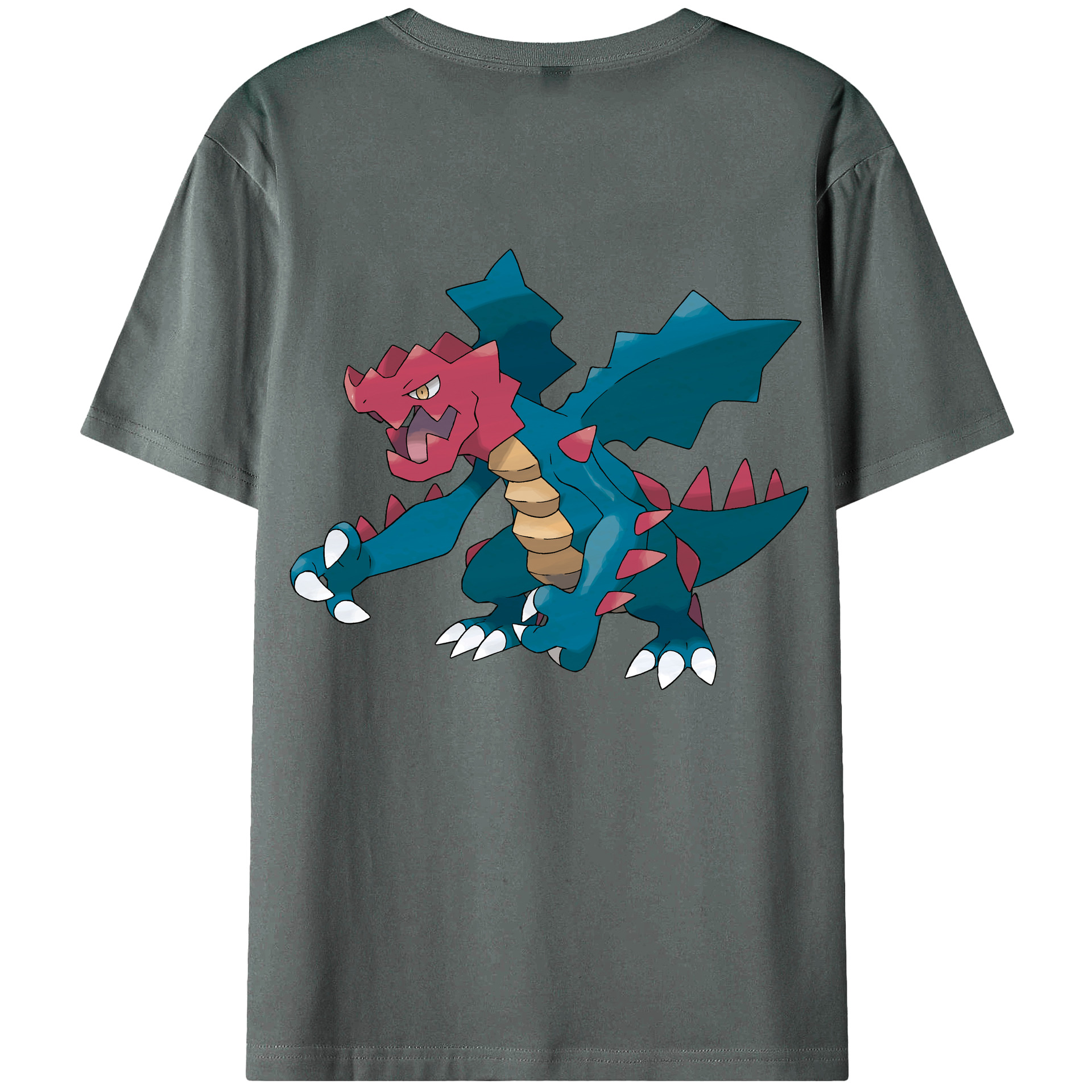 （画像用） ポケットモンスター Pokémon 綿100％ メンズ半袖Tシャツ（バックプリント） 通気性